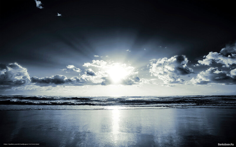 Sunset over the ocean