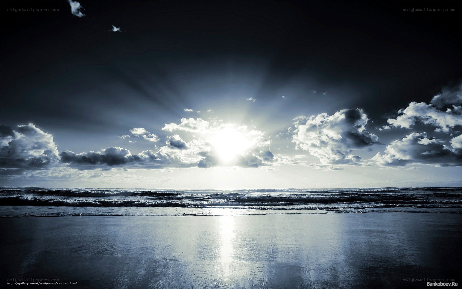 Sunset over the ocean