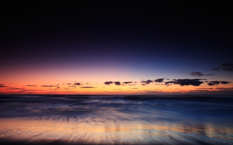 sunset over the ocean