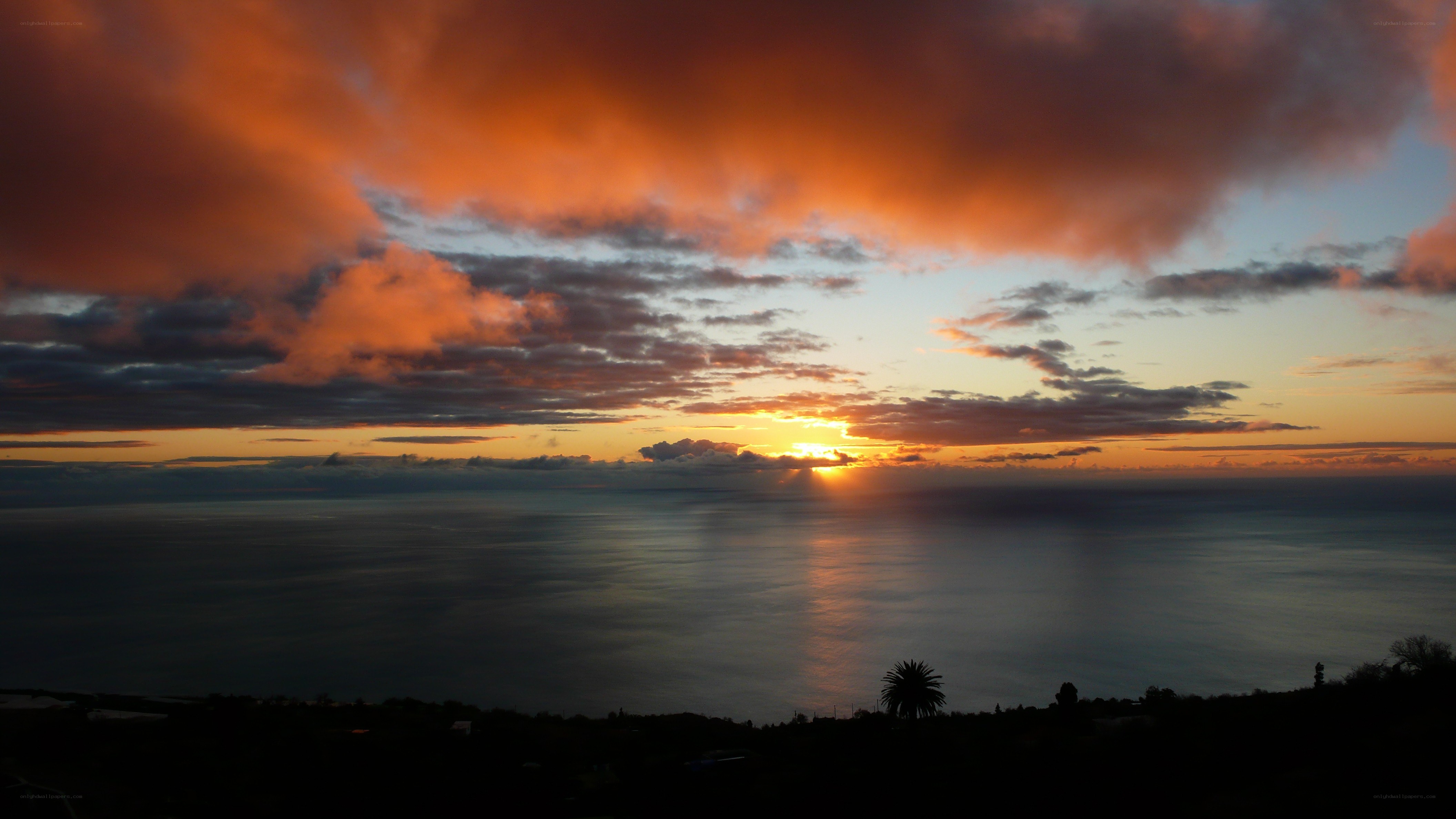 sunset over the ocean