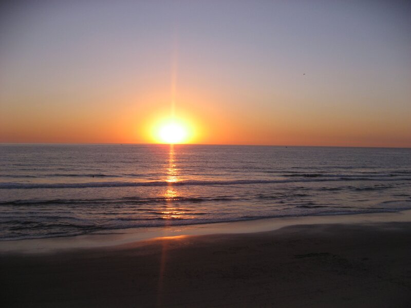 Sunset over the ocean
