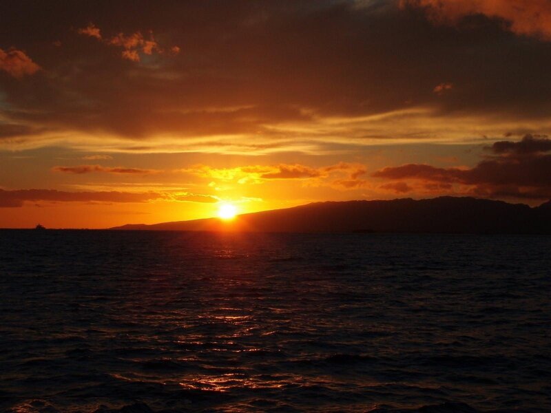 sunset over the ocean