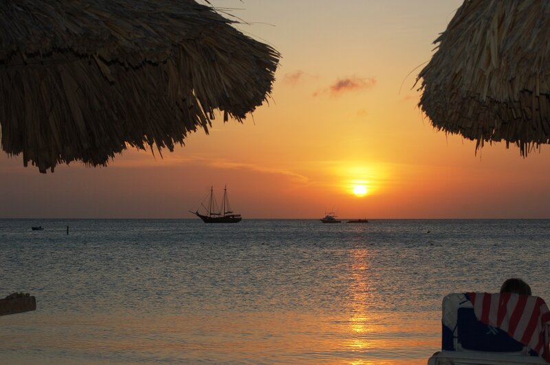 Sunset over the ocean