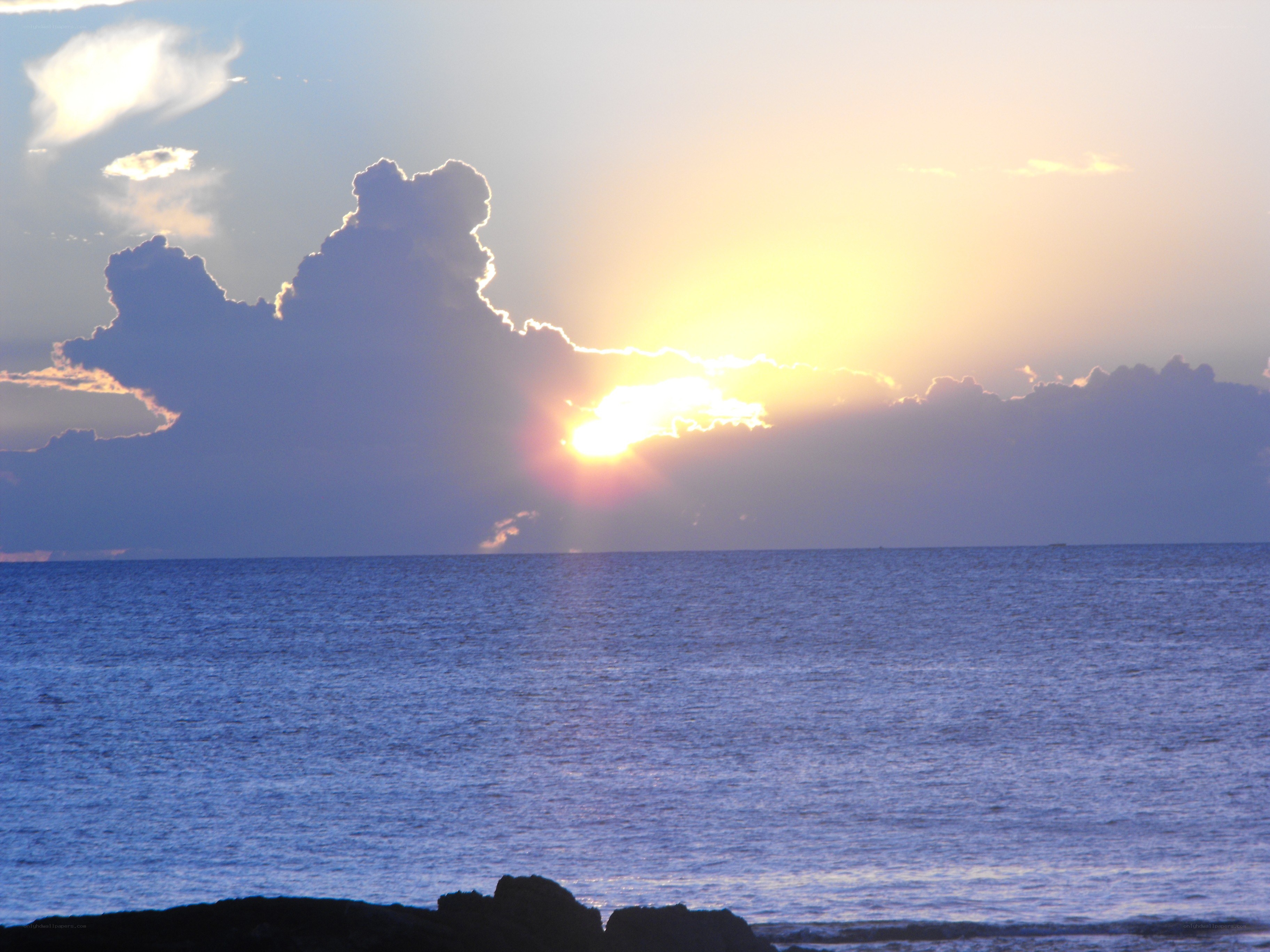 Sunset over the ocean
