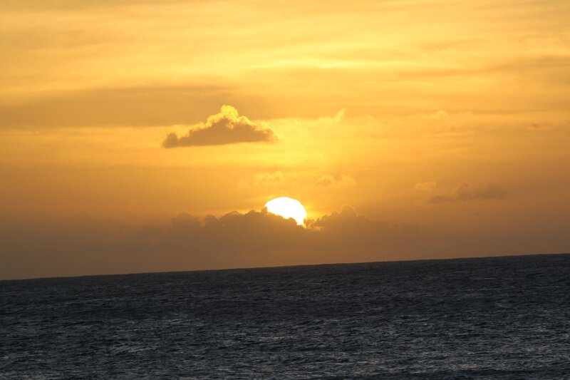 Sunset over the ocean