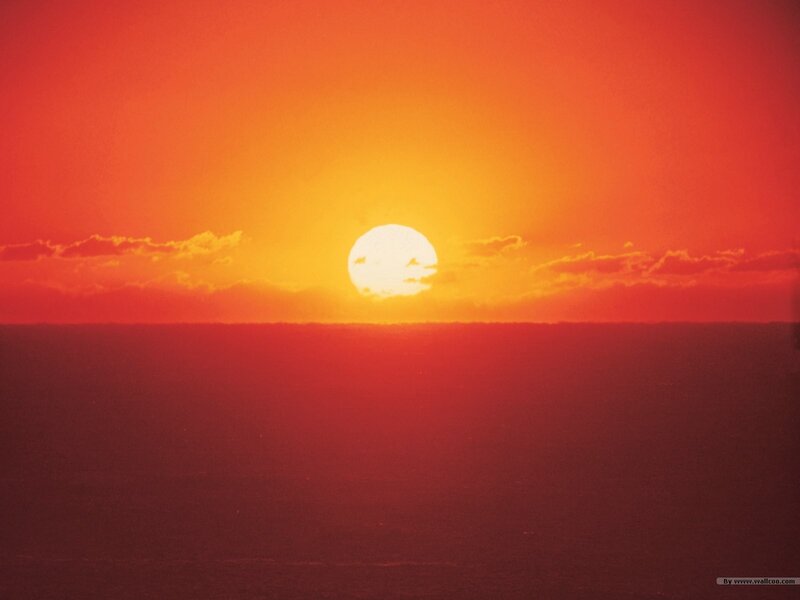 Sunset over the ocean