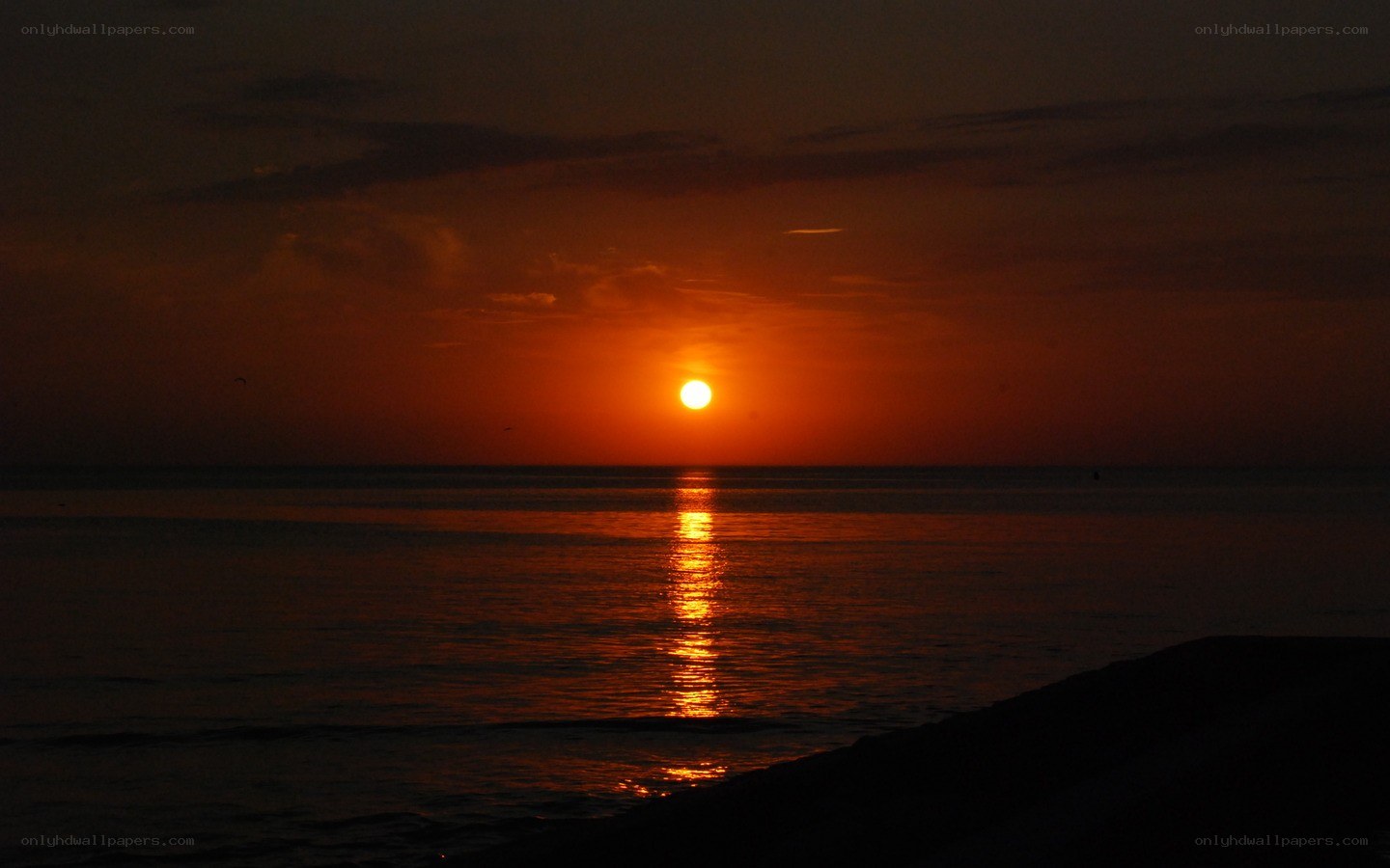 sunset over the ocean