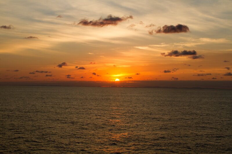 sunset over the ocean