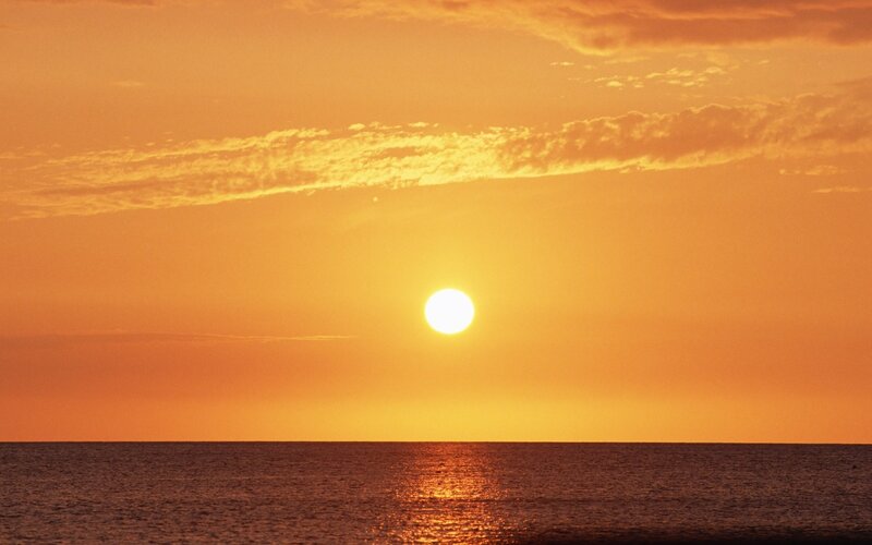 Sunset over the ocean