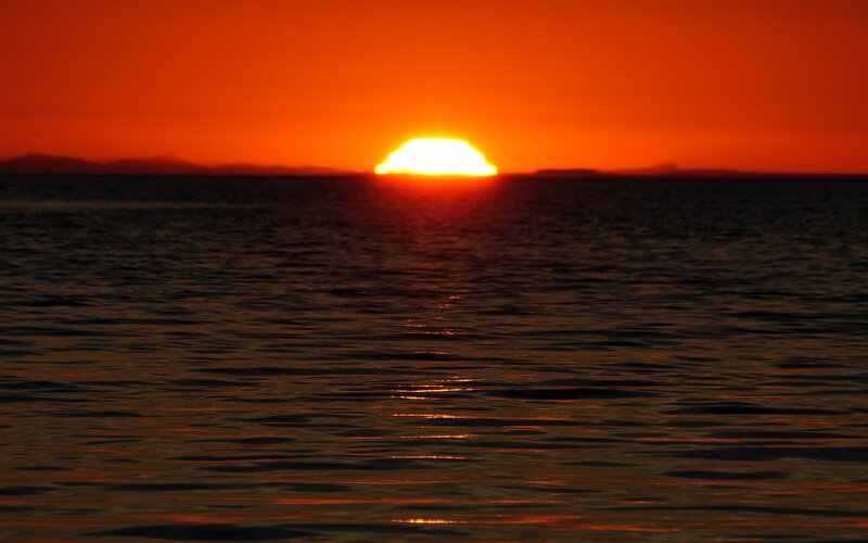 Sunset over the ocean