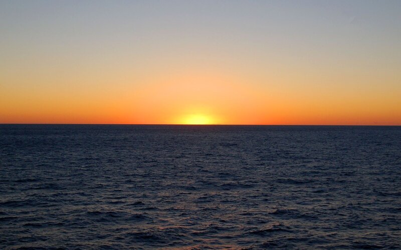 sunset over the ocean