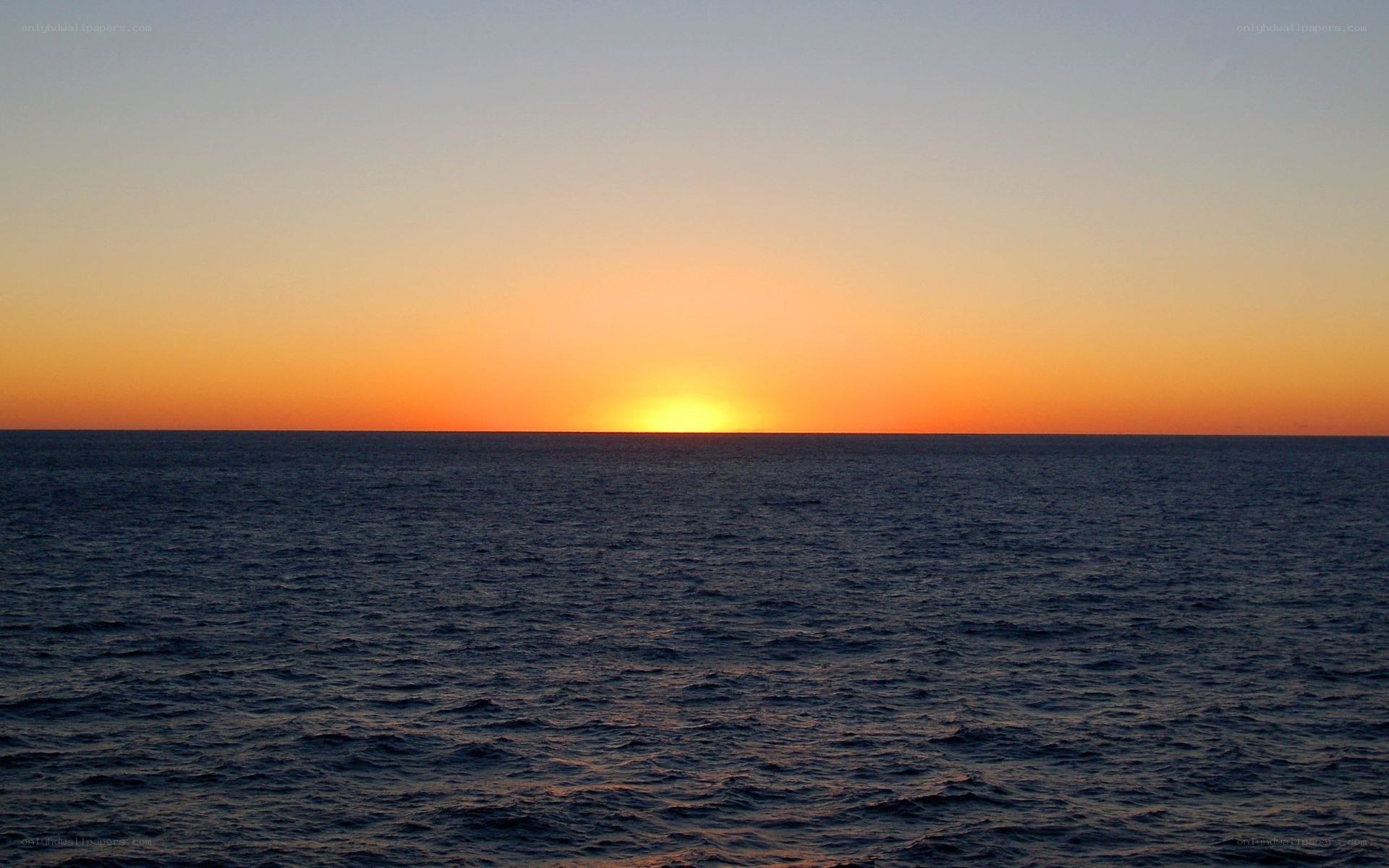 sunset over the ocean