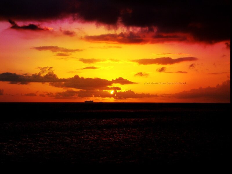 sunset over the ocean