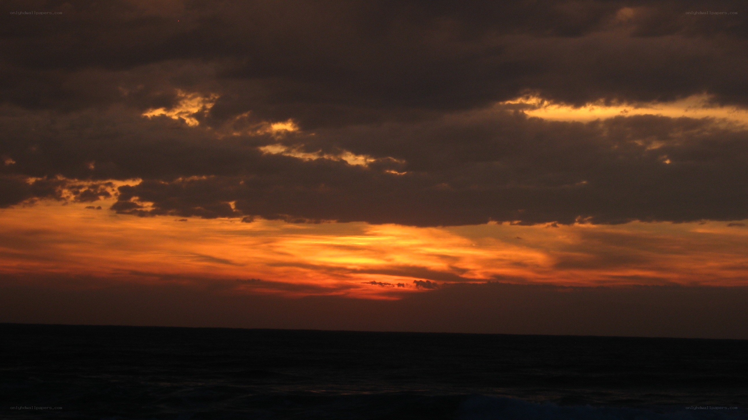 sunset over the ocean