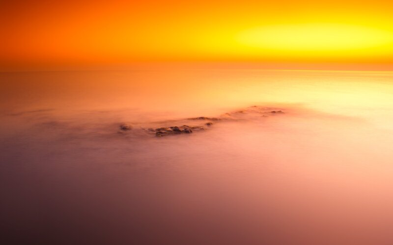 Sunset over the ocean