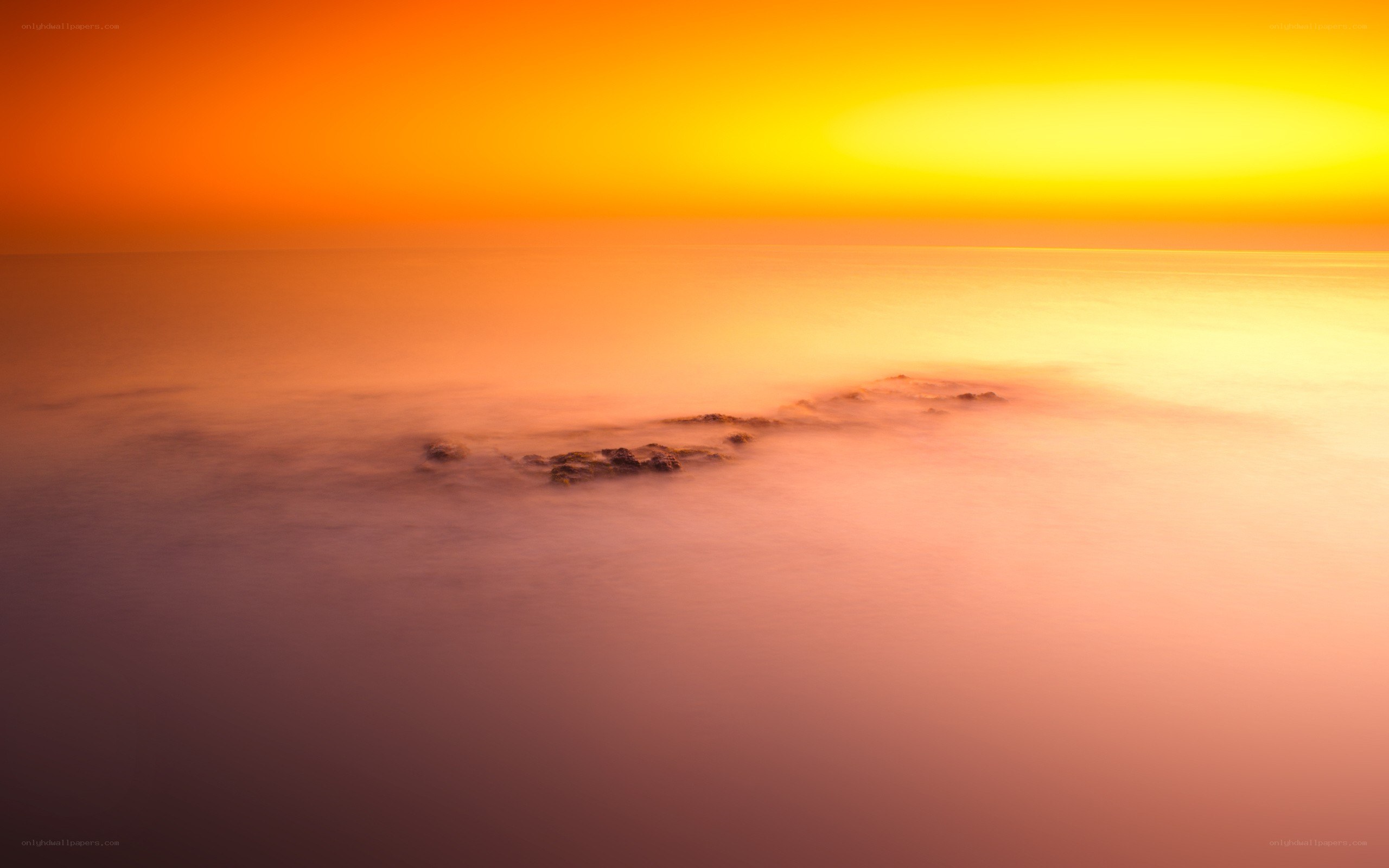 Sunset over the ocean