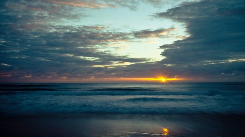 Sunset over the ocean