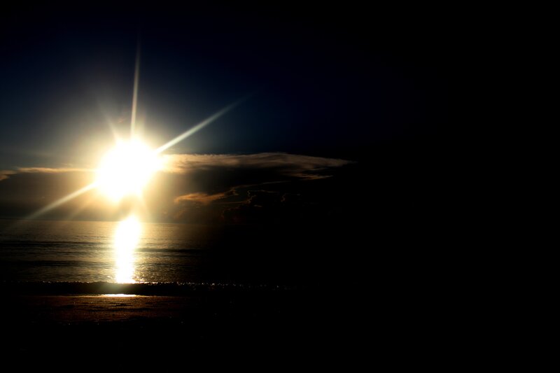 Sunset over the ocean