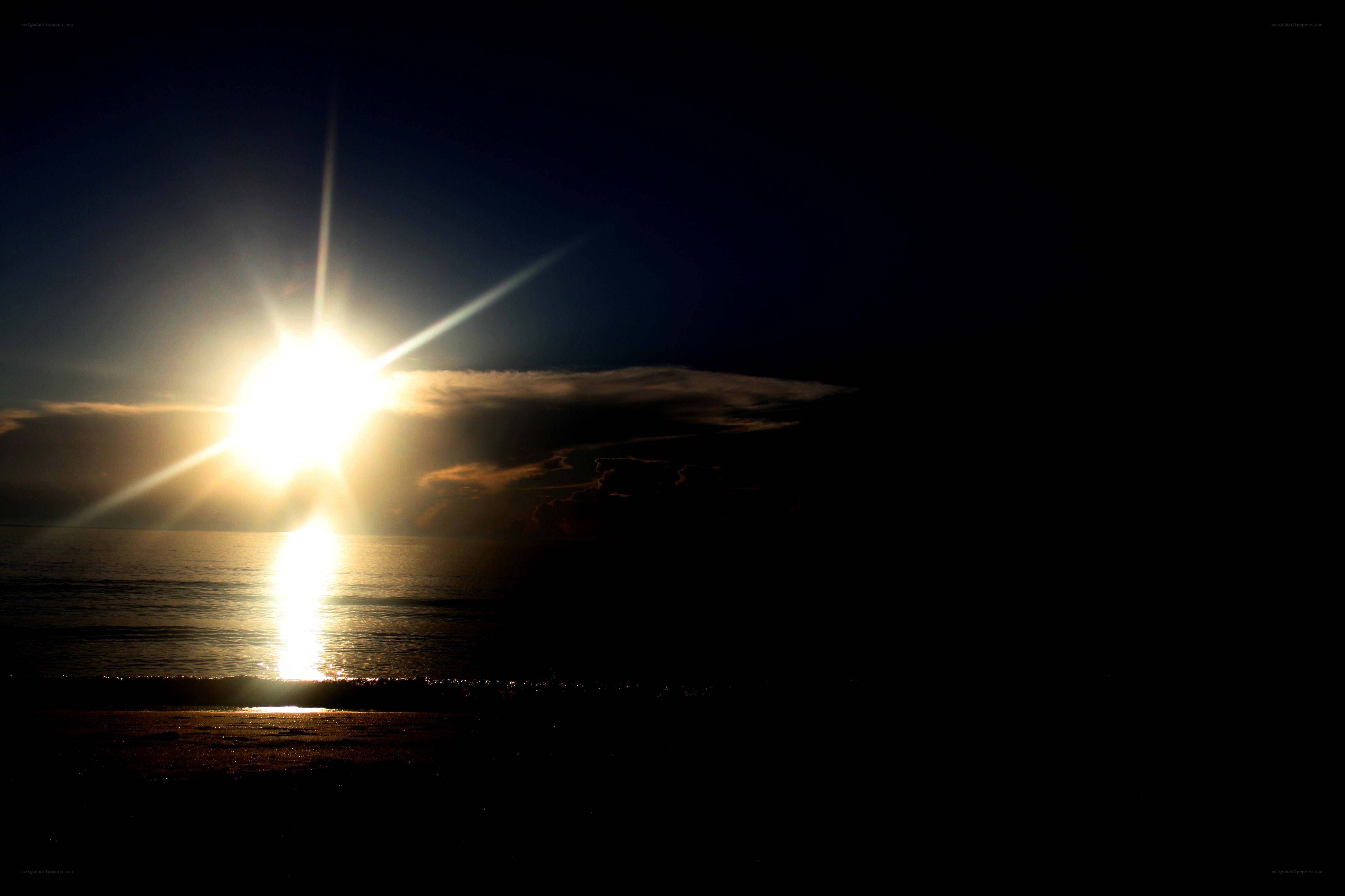 Sunset over the ocean