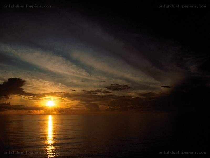 sunset over the ocean