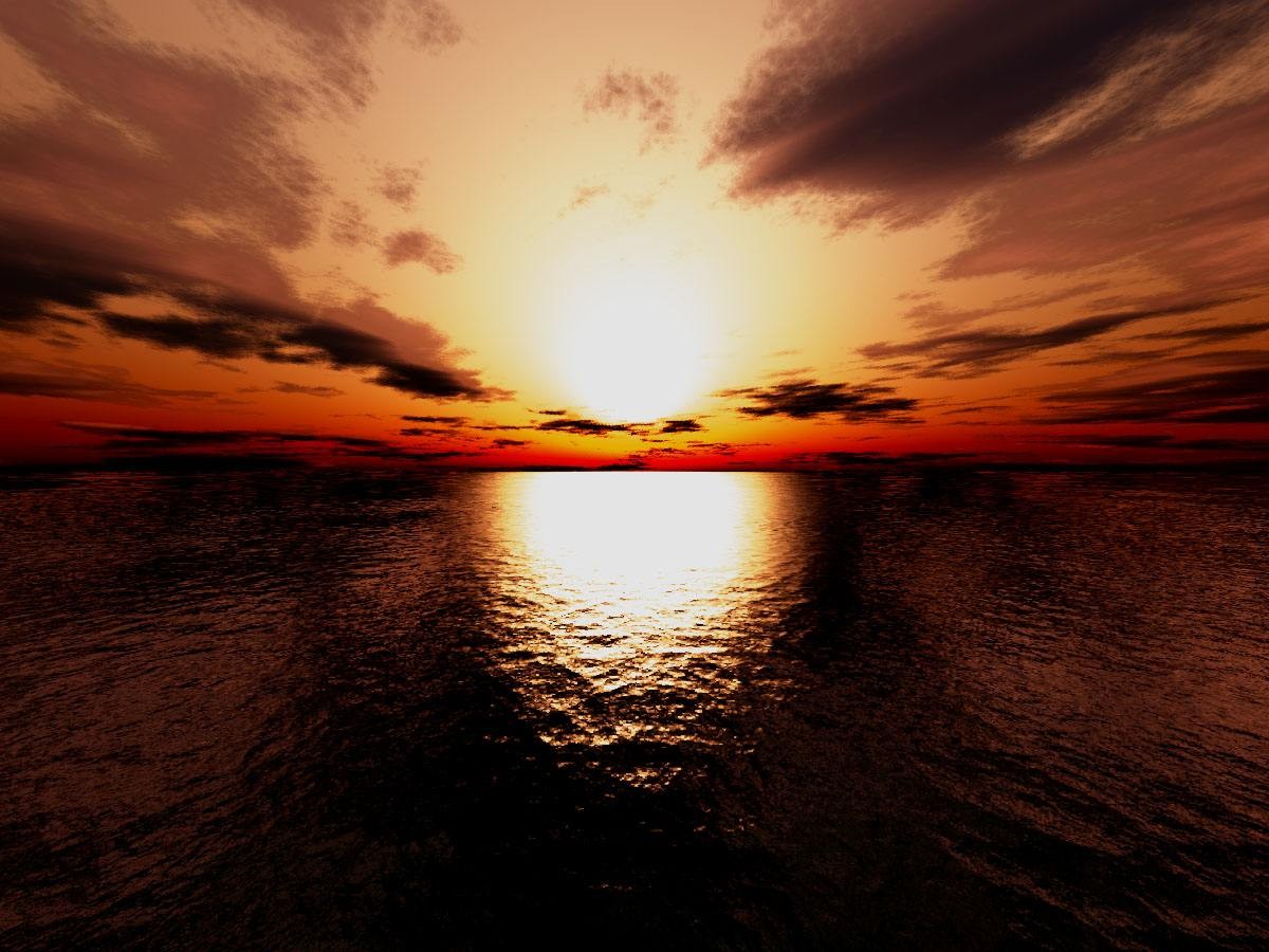 sunset over the ocean