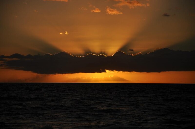 Sunset over the ocean
