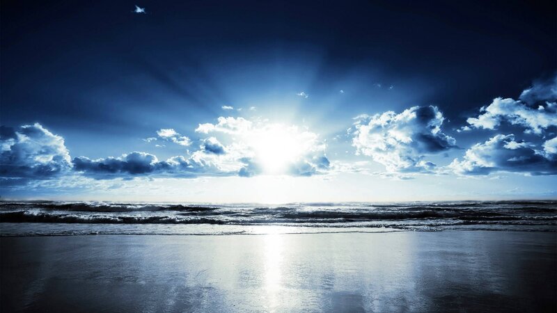 Sunset over the ocean