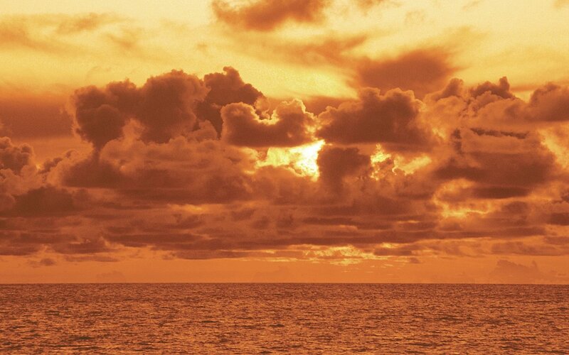 Sunset over the ocean