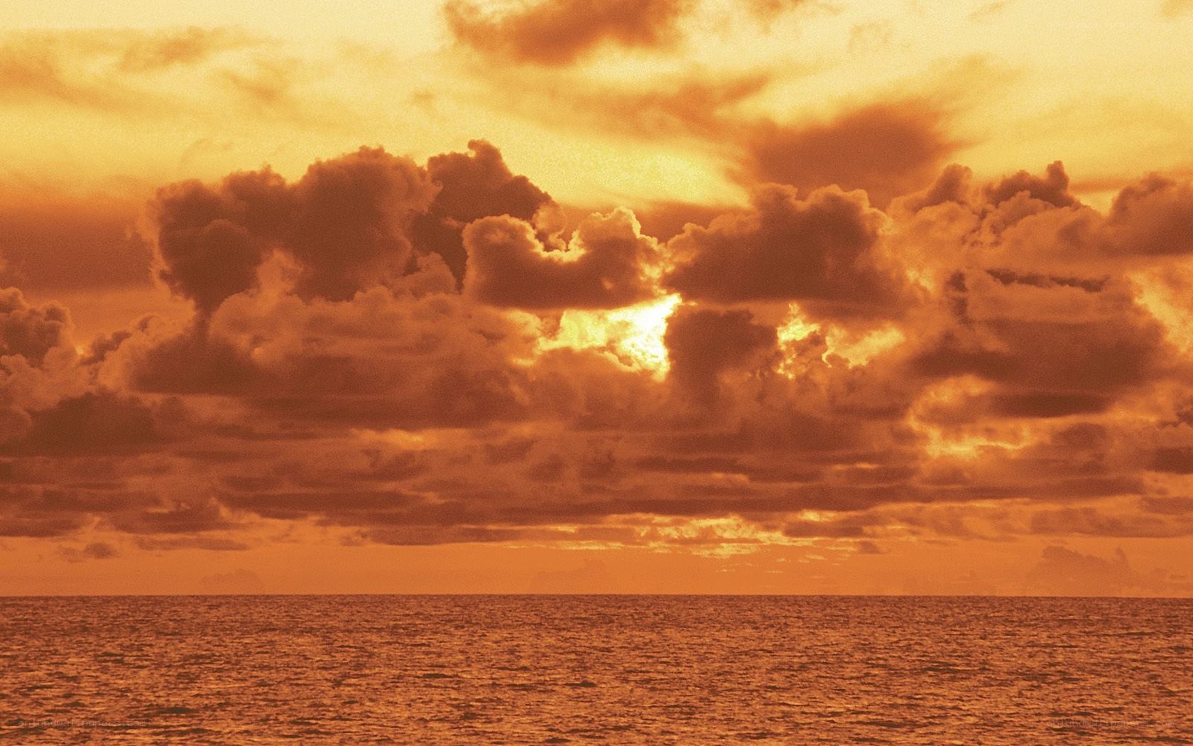 Sunset over the ocean