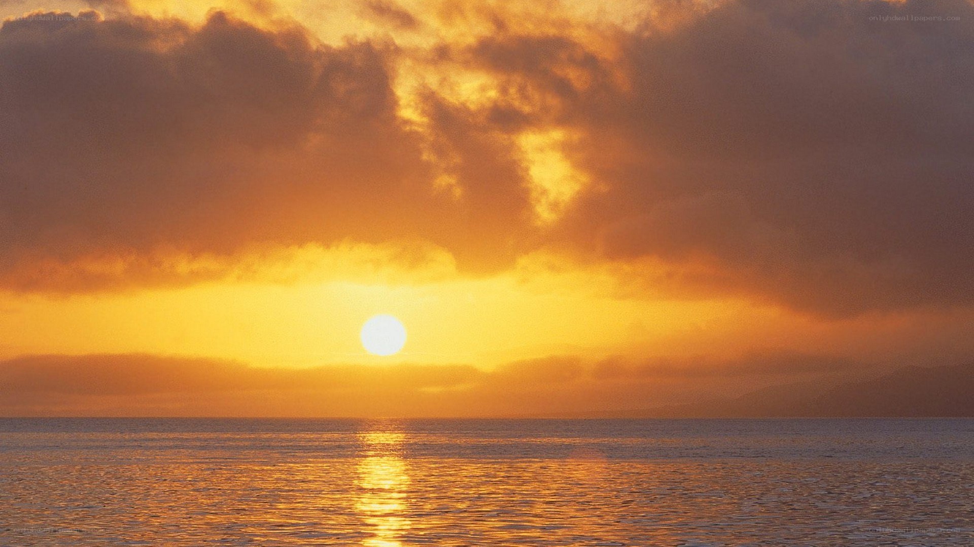 Sunset over the ocean