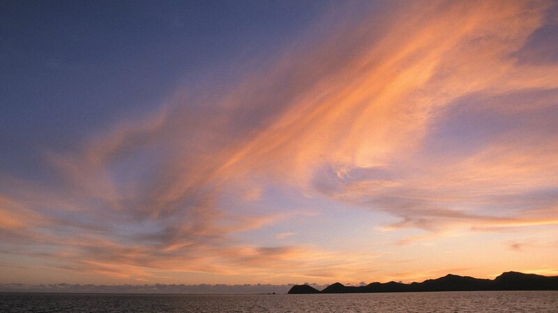 sunset over the ocean