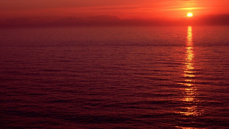 Sunset over the ocean