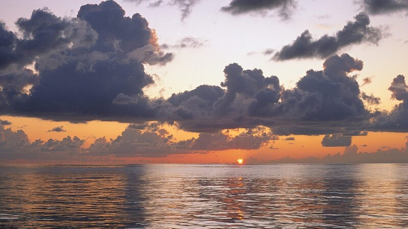 sunset over the ocean