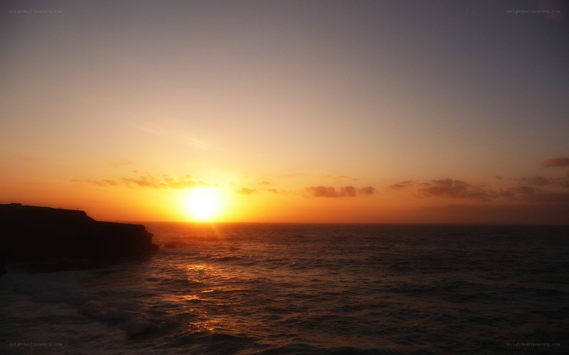 sunset over the ocean