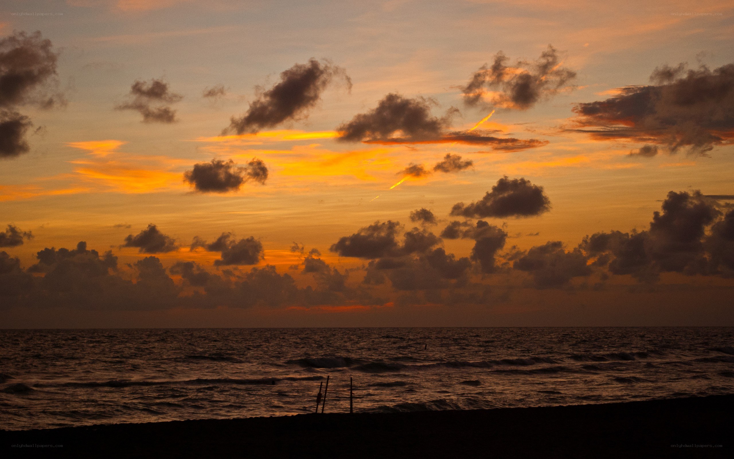 sunset over the ocean