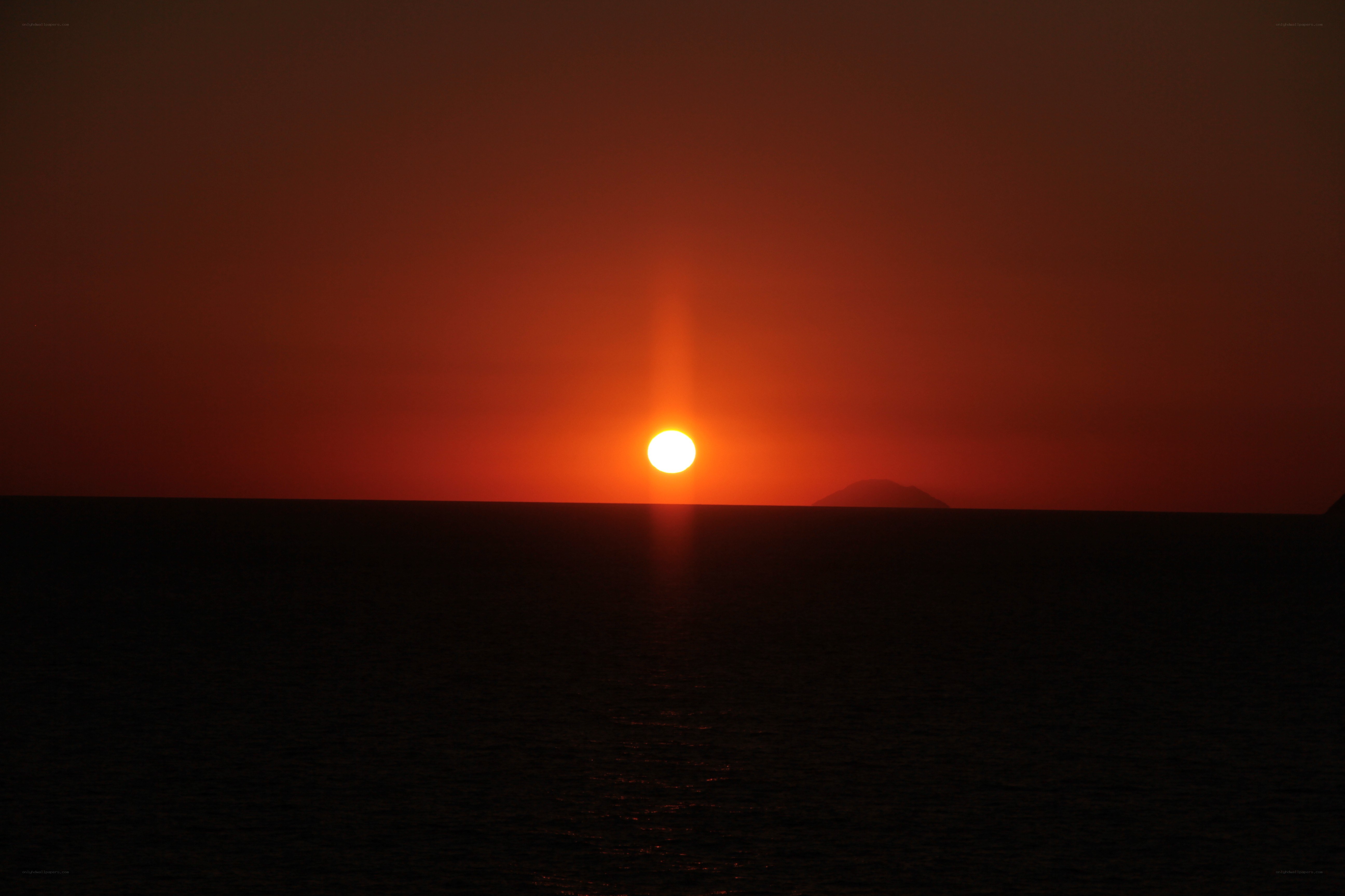 Sunset over the ocean