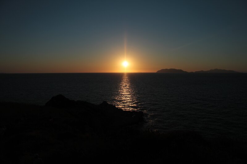 Sunset over the ocean