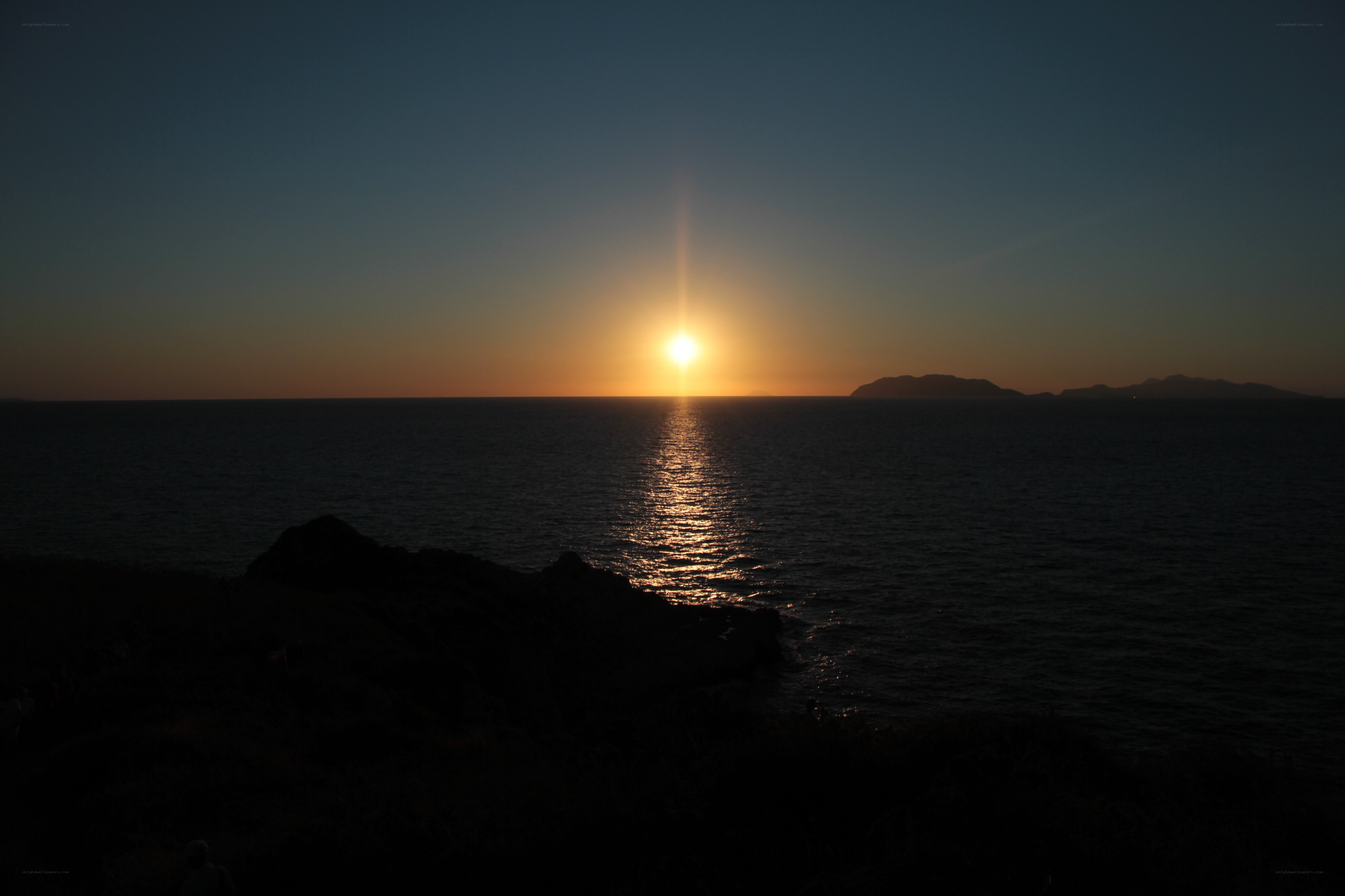 Sunset over the ocean