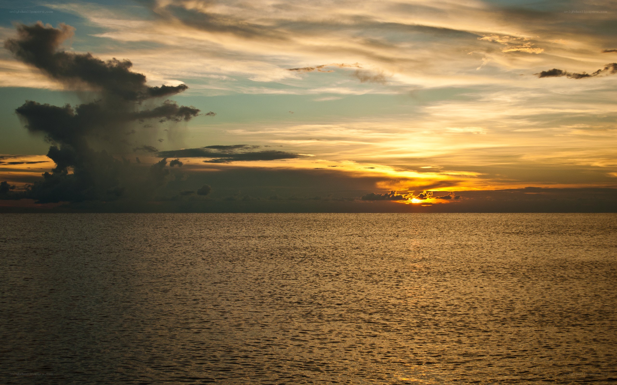 Sunset over the ocean