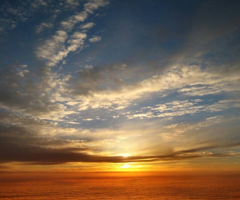 sunset over the ocean