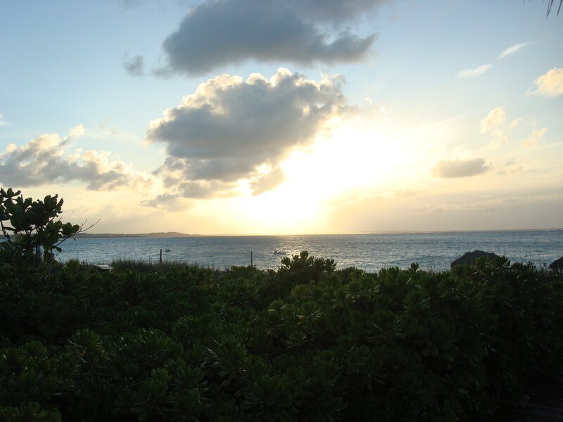 sunset over the ocean