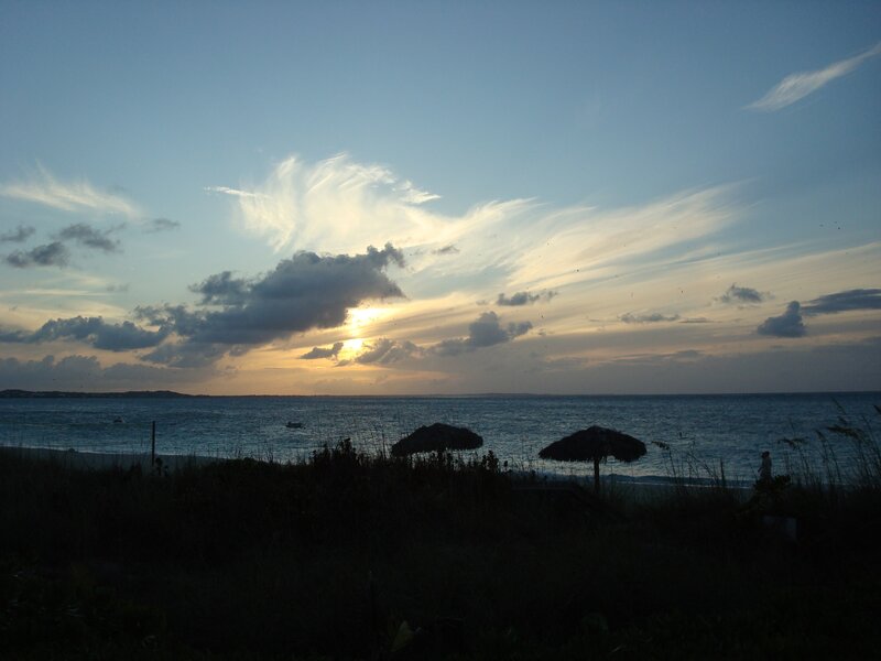 Sunset over the ocean