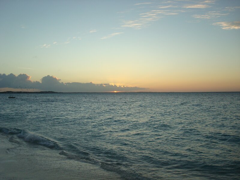 sunset over the ocean
