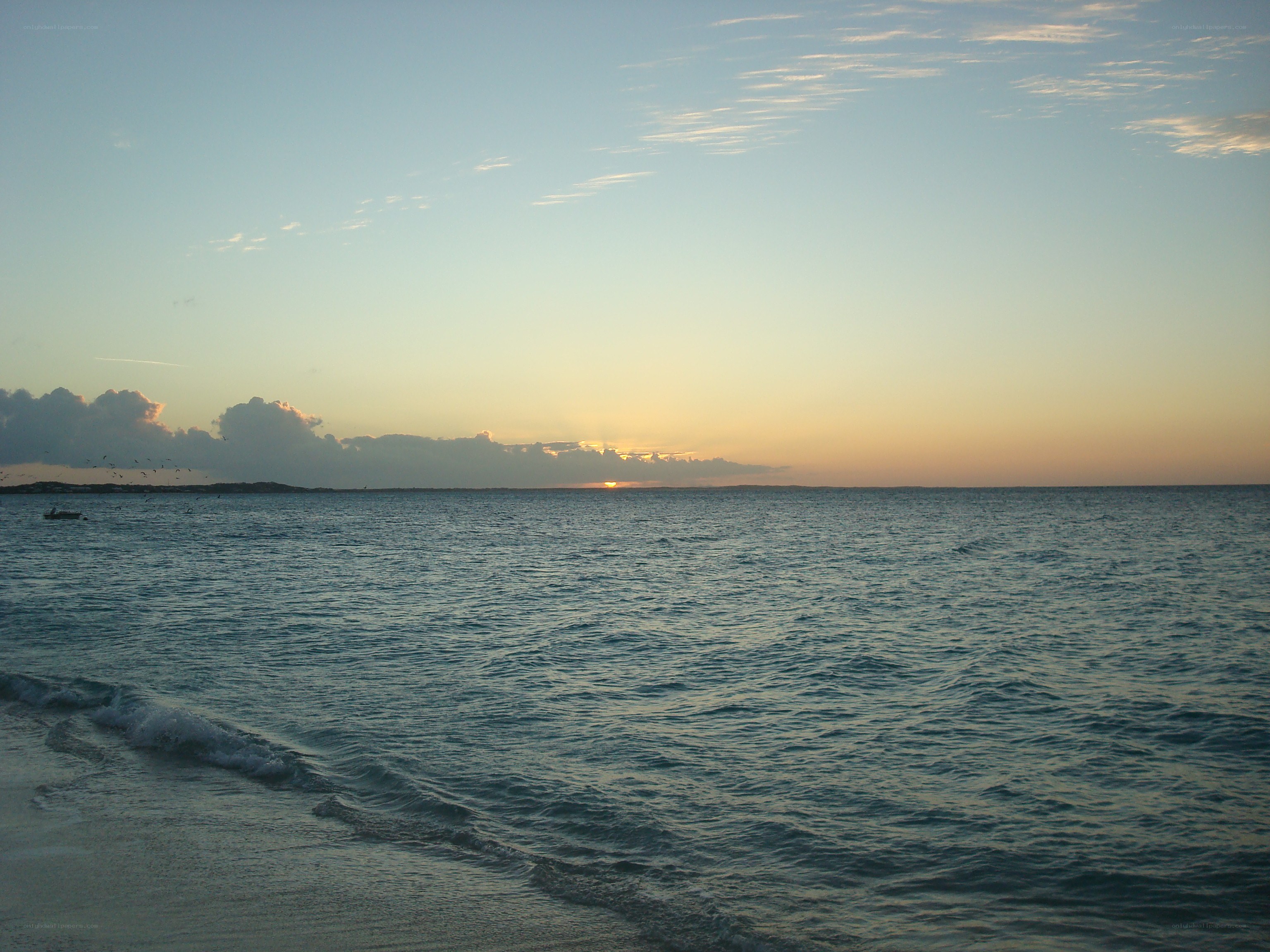 sunset over the ocean