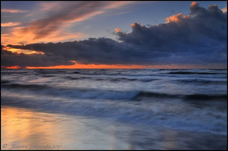 Sunset over the ocean