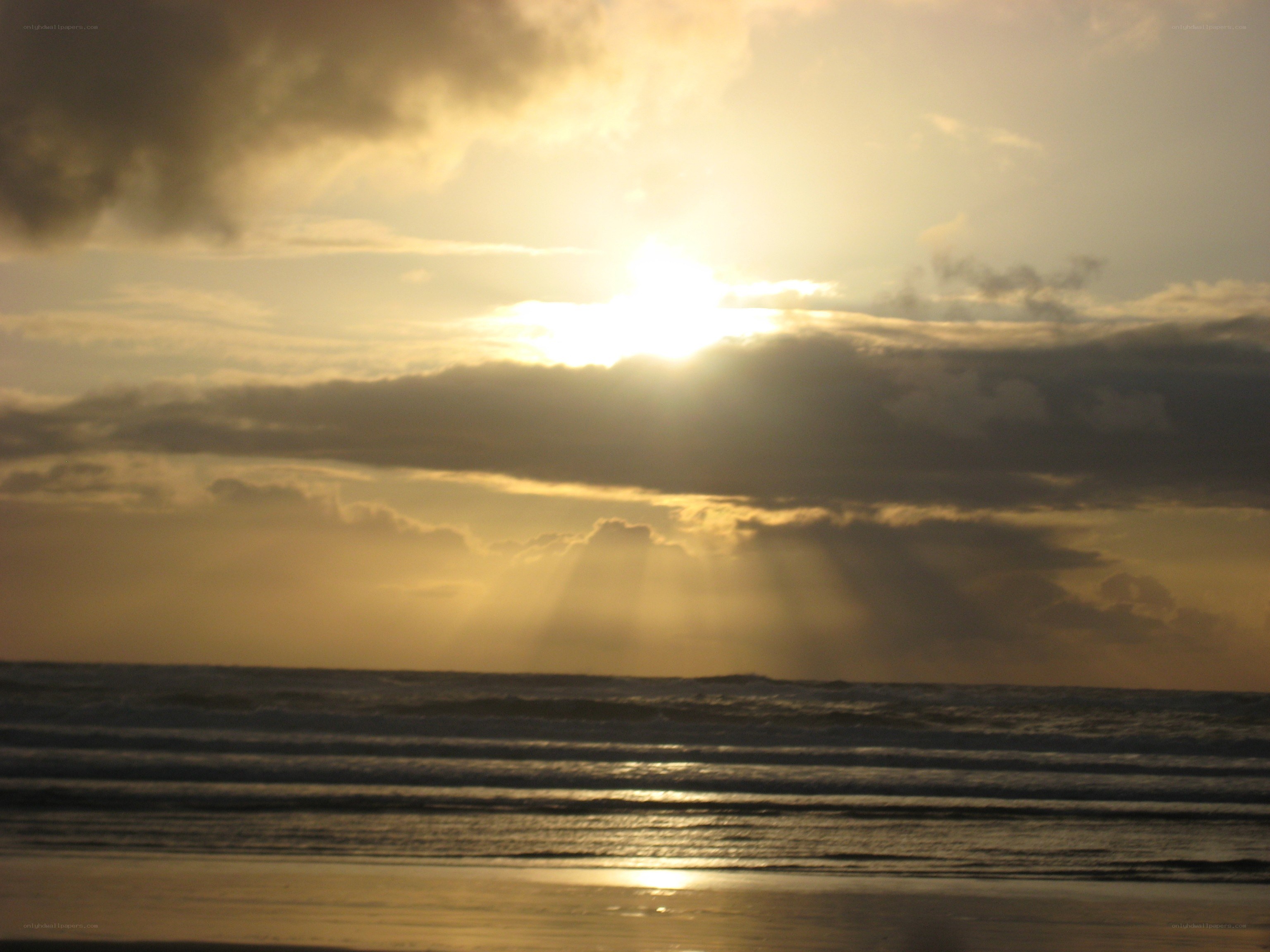 Sunset over the ocean
