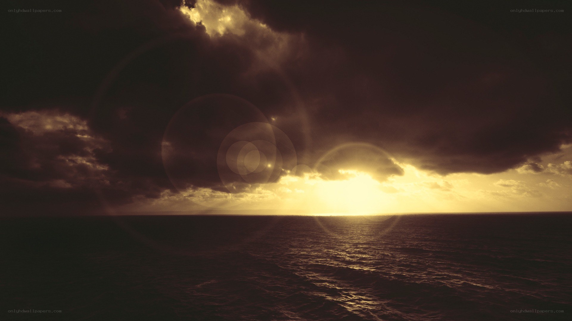 sunset over the ocean