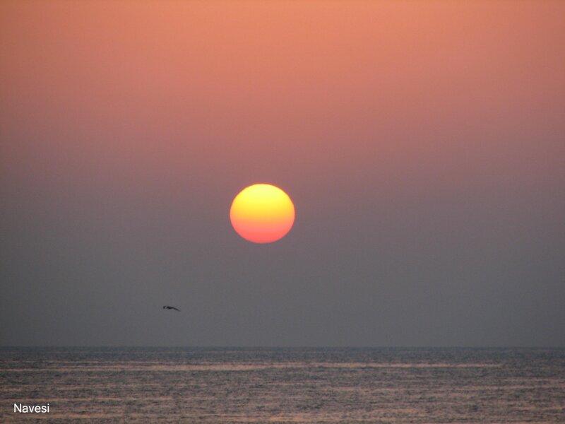 Sunset over the ocean