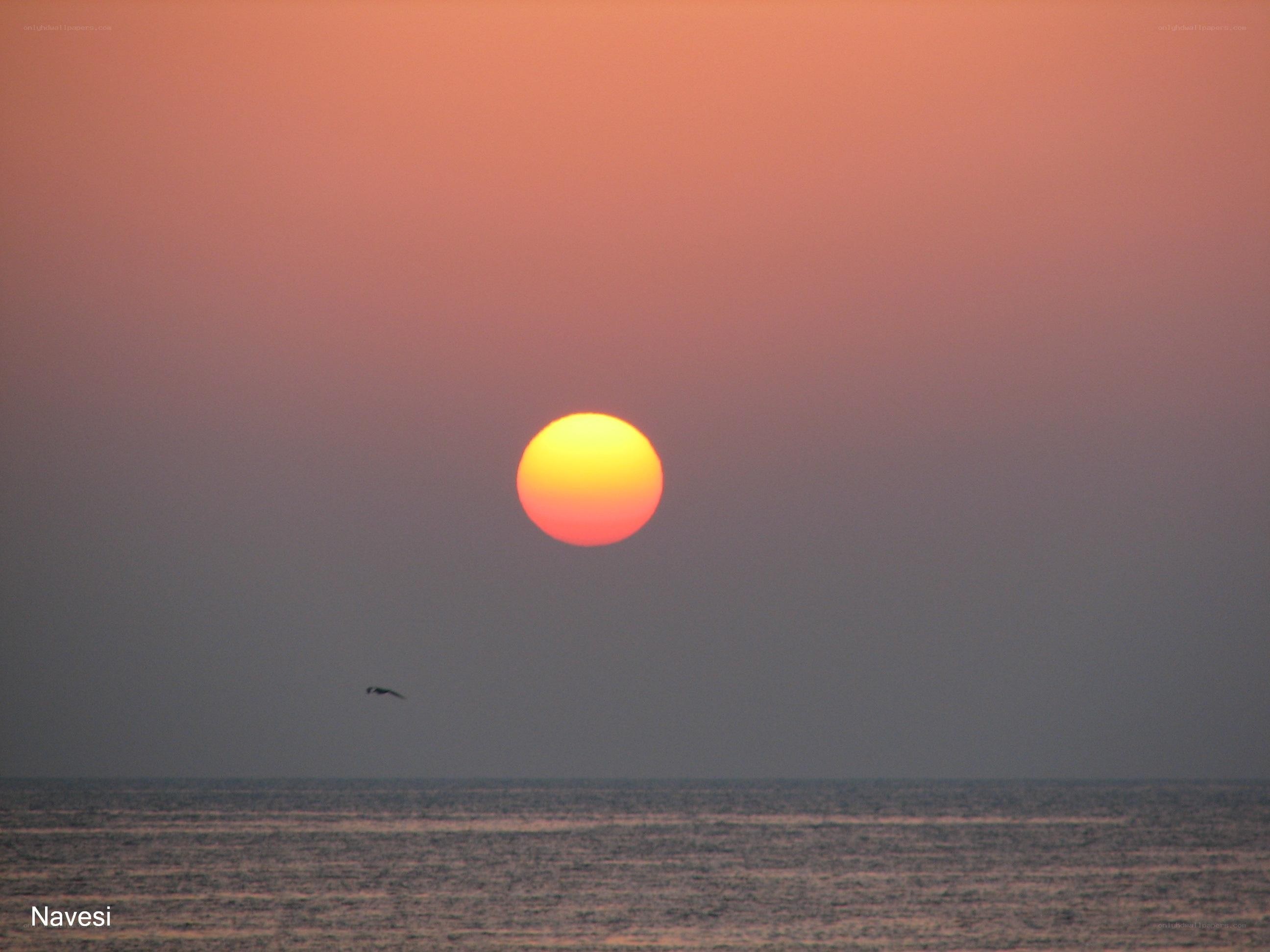 Sunset over the ocean