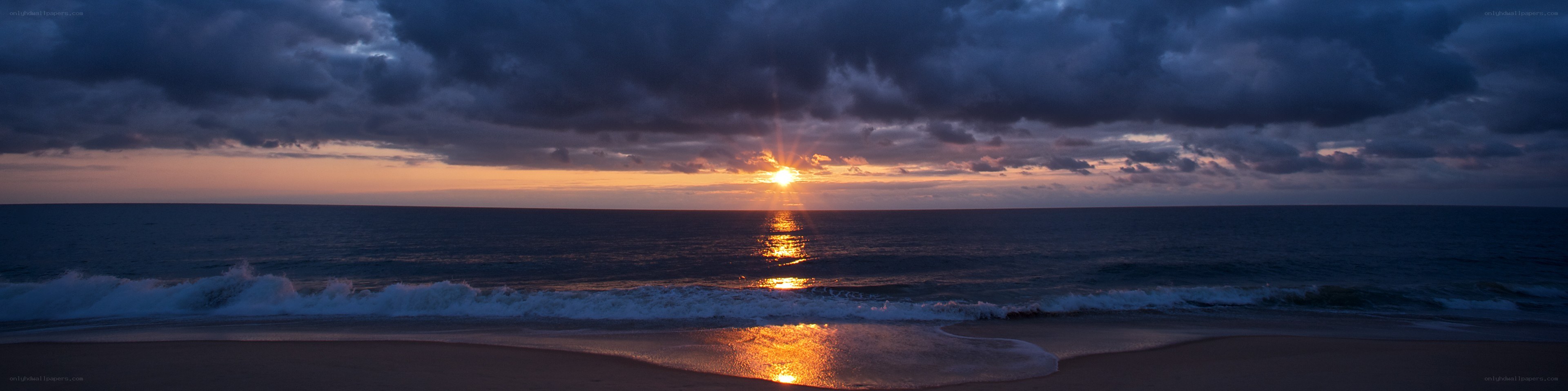 Sunset over the ocean